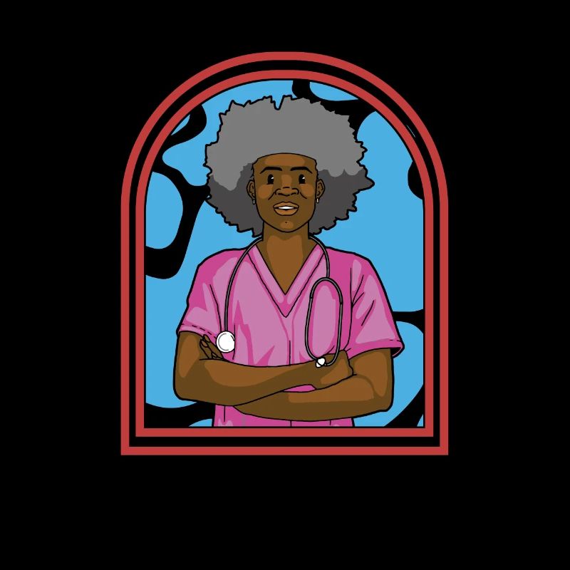 Krankenschwester Afro Notfall Krankenschwester