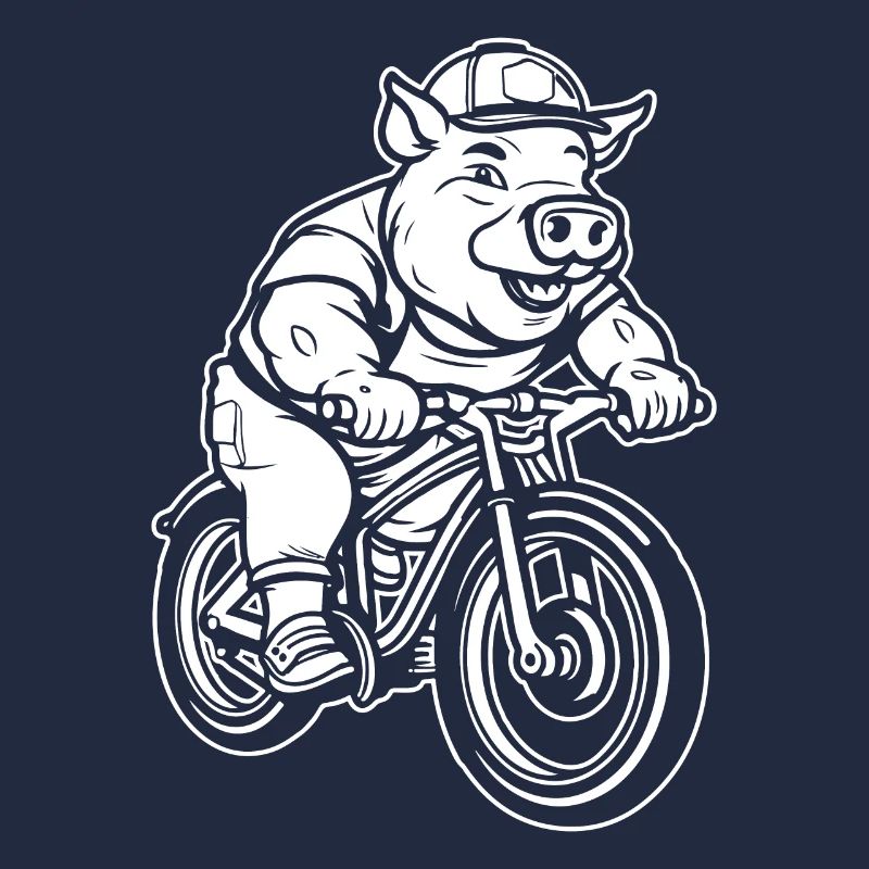 Cochon Éleveur De Cochon Cyclisme