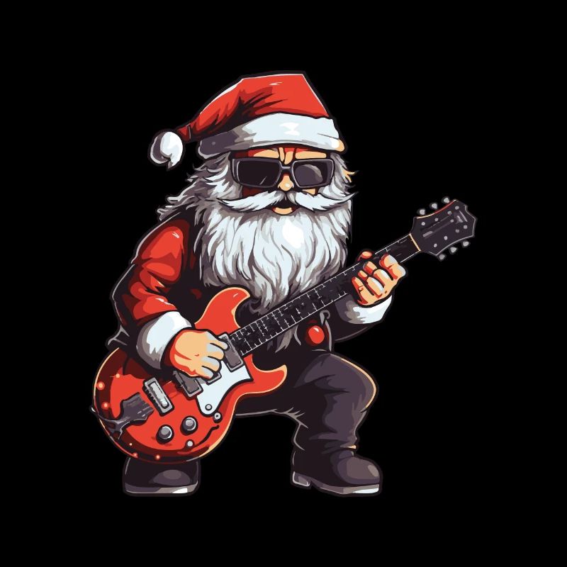 Weihnachtsmann Gitarre Santa