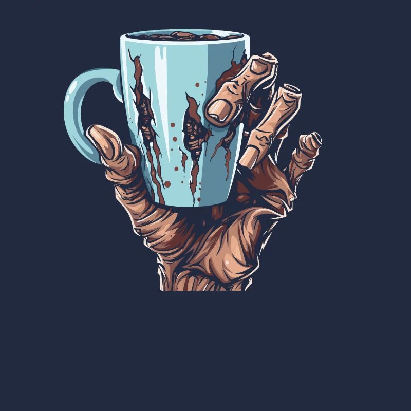 Kaffee Cafe Halloween Zombie Hand