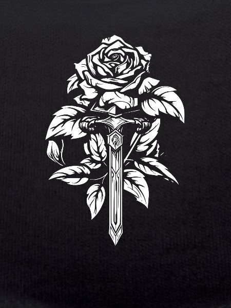 Épée Goth Rose rouge