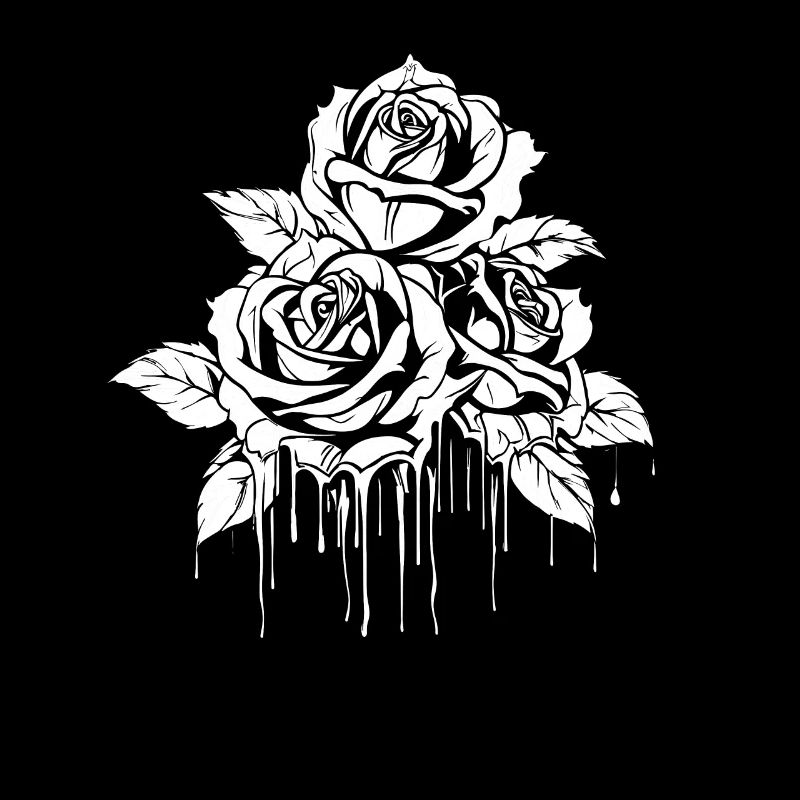 Red Rose Goth Cool