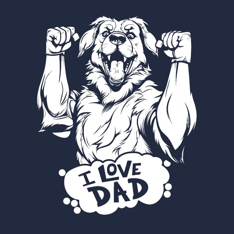 Australian Shepherd I Love Dad
