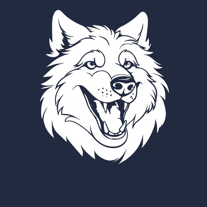 Loup souriant