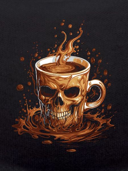 Coffee Cafe Skull