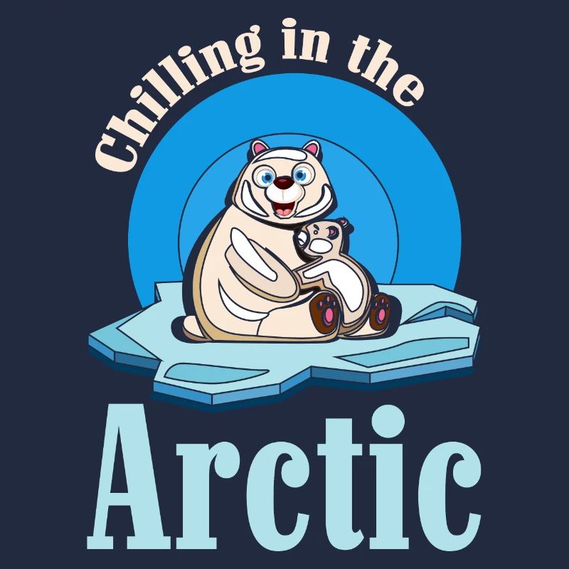 Chilling In The Arctic - Polar Bears Hugging Each Other