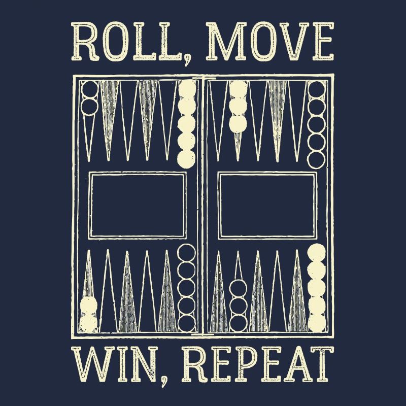 Backgammon Player Board Game King Funny Humor