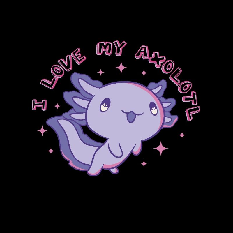 Lustiges Axolotl Love