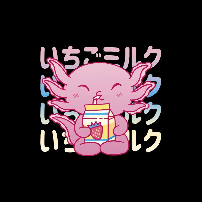 Funny Axolotl Drinking