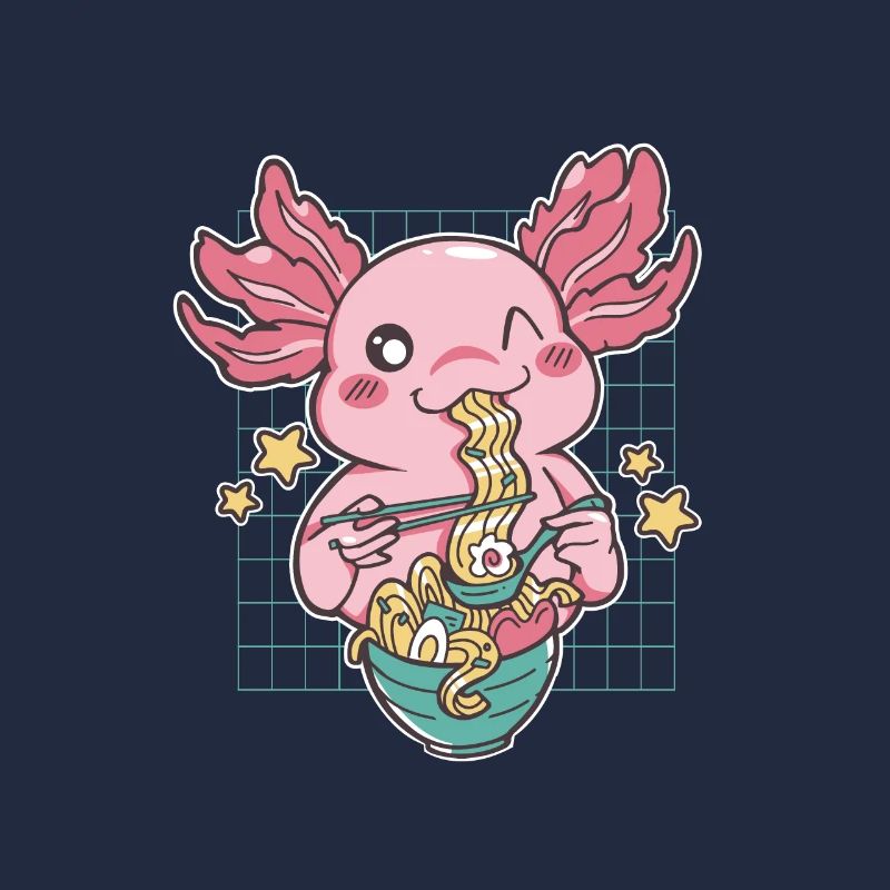 Ramen drôle d’axolotl