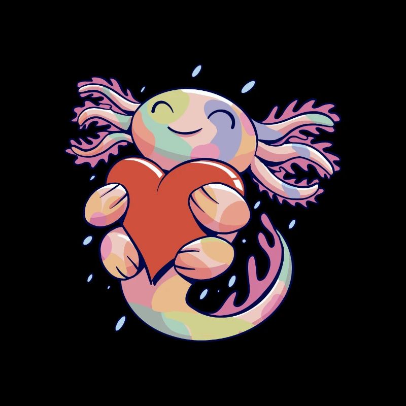 Lustiges Axolotl Herz