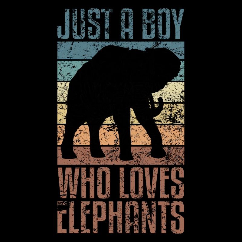 Éléphant Animal amour Design Vintage