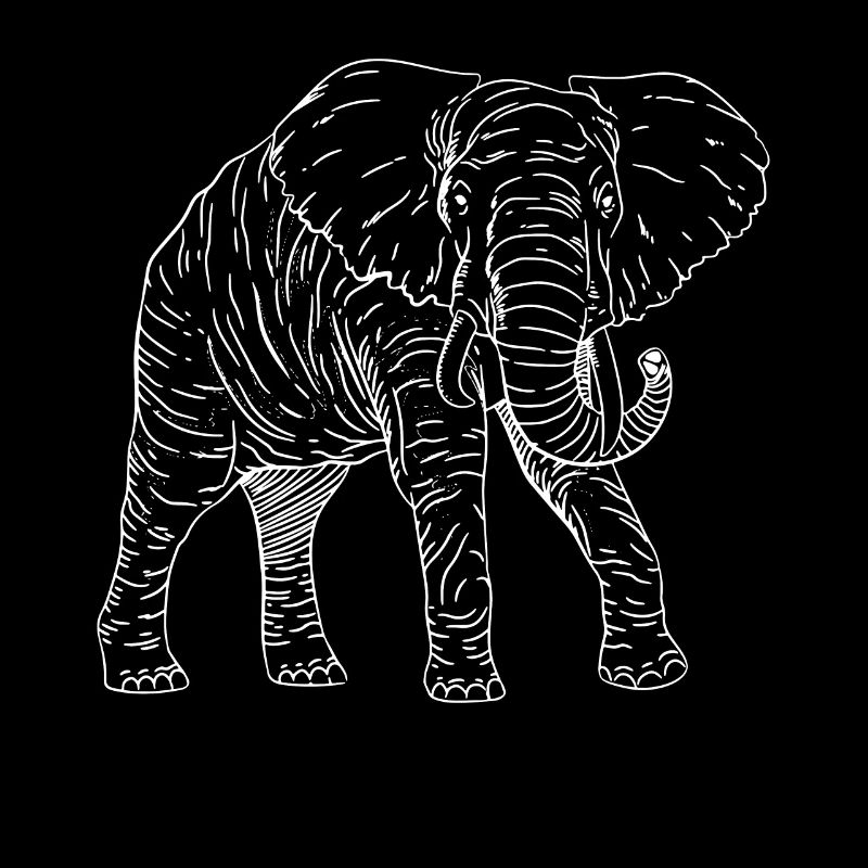 d’éléphant Animal Rétro Vintage Design