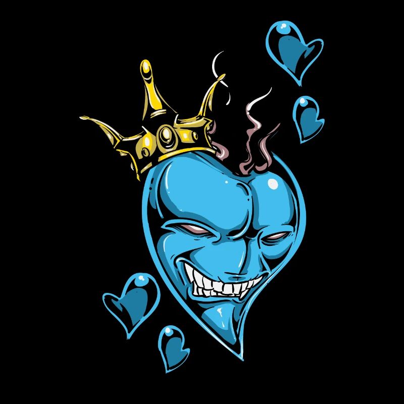 Modern Heart King Crown Card Inspired