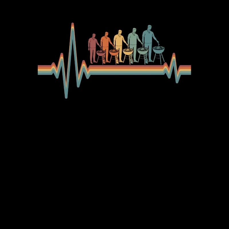 Bbq Grilling Ekg Heartbeat