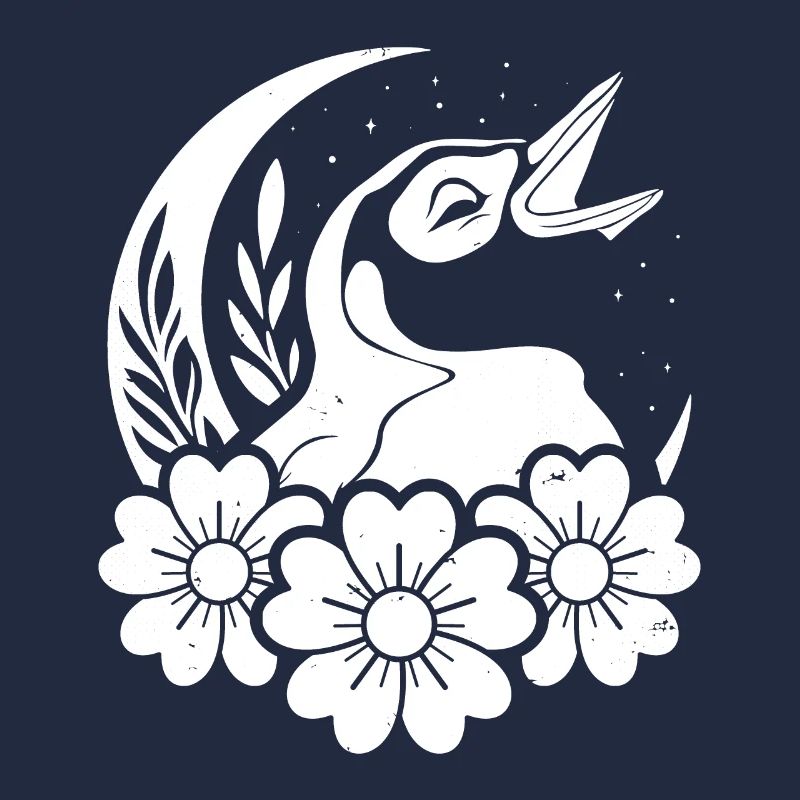 Pingouin Fleurs sauvages Lune florale