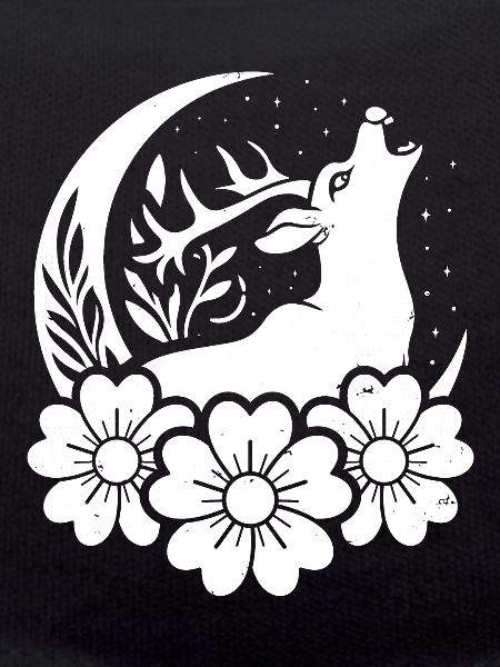 Cerf Wild Lune Florale
