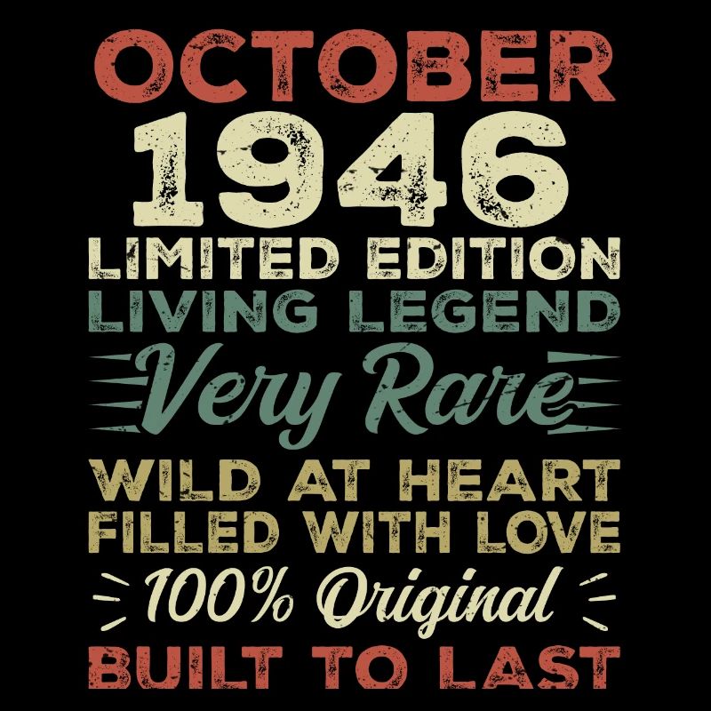 1946 Octobre 1946 Anniversaire Octobre 1946 Original