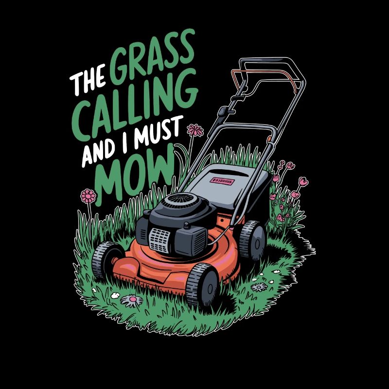 Lawn mower mowing