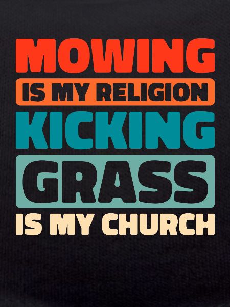 Lawn mower mowing