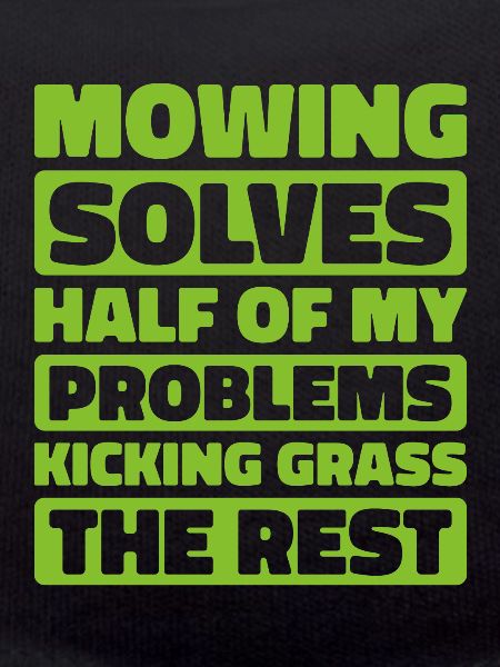 Lawn mower mowing