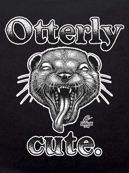 Hand lettering "Otterly cute"