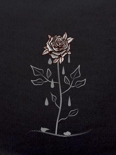 Gothic rose with tears