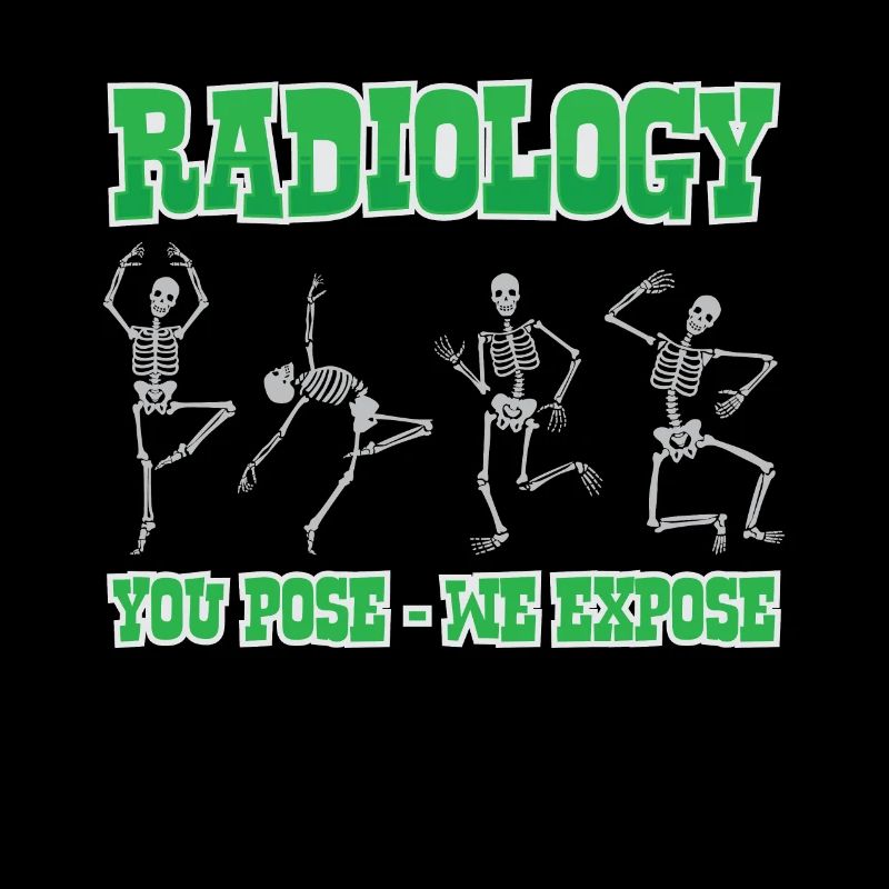 Radiologie Radiologue Dancing Skeleton Wheel Tech