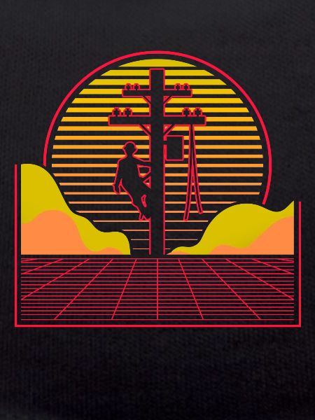 Vaporwave Retro Lineman