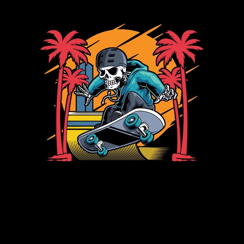Skeleton Skater for Skateboarders