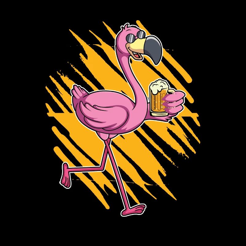 Flamingo-biertrinker