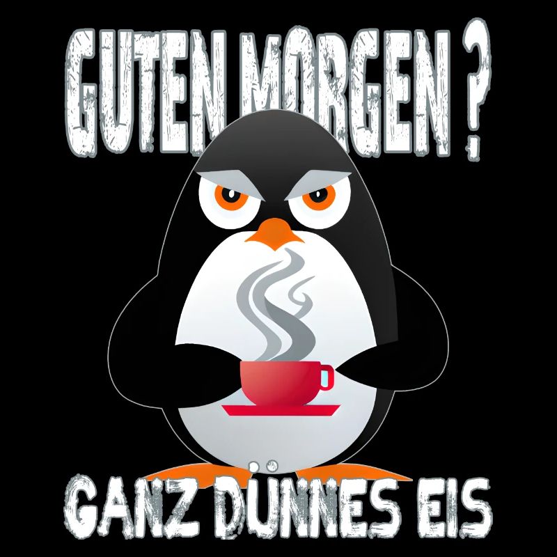 Ganz Dünnes Eis Morgenmuffel Pinguin Kaffee