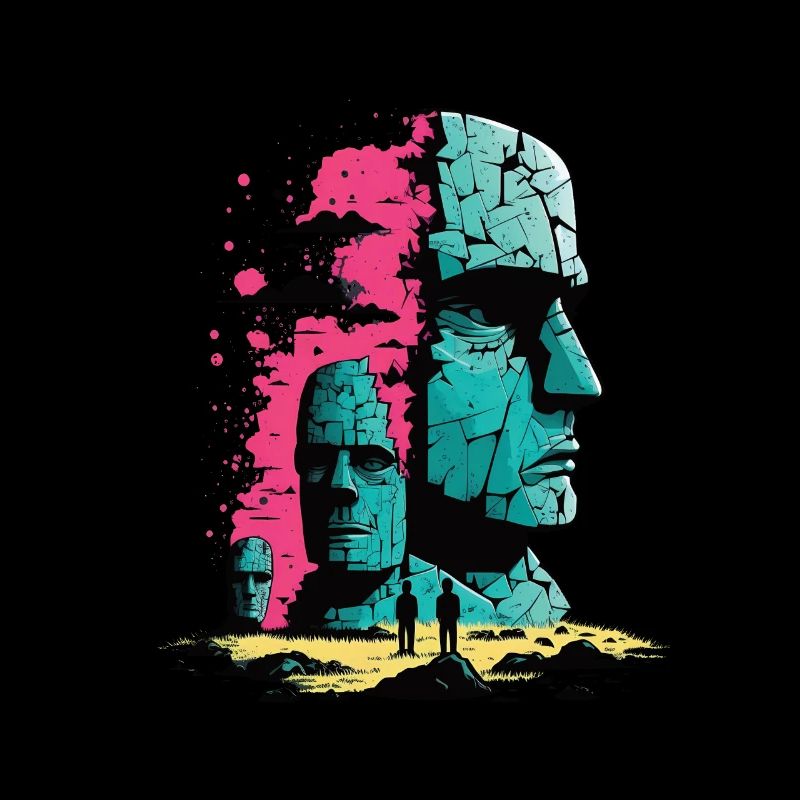 Statue de tête de Rapa Nui Moai Île de Pâques