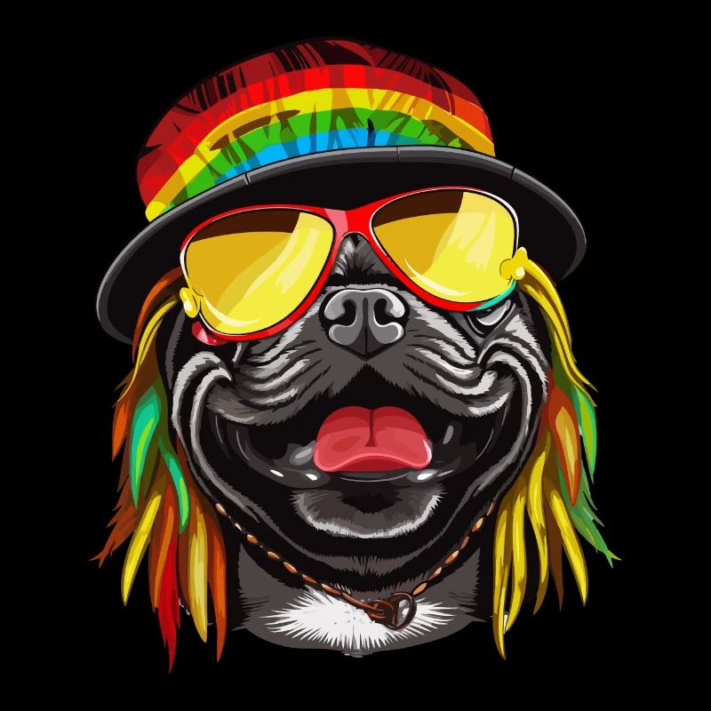 Cooler Rasta Mops bunt