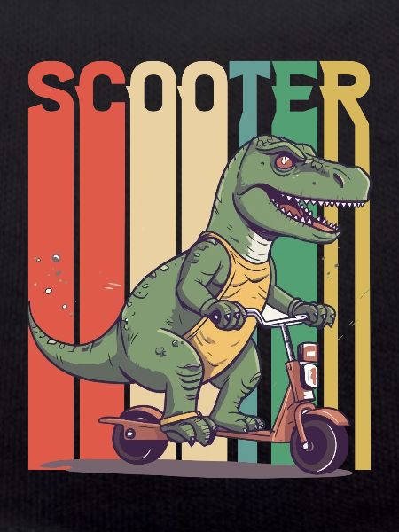 Scootering T Rex