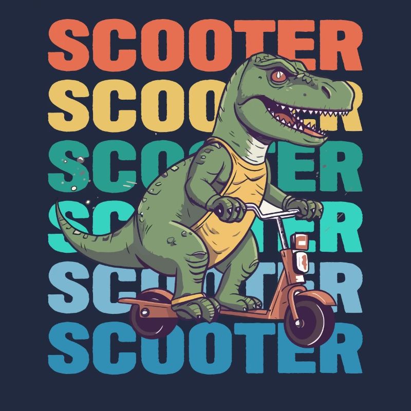 Scootering T Rex