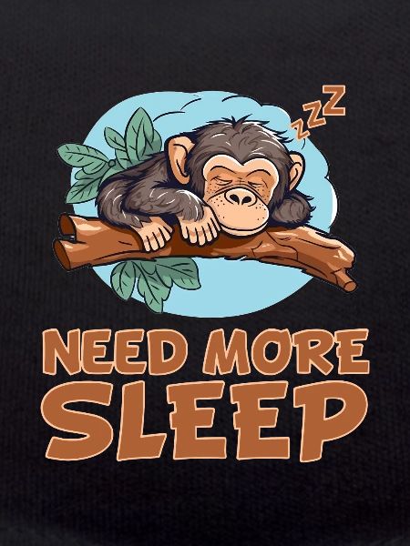 Sleeping chimpanzees - hugging the