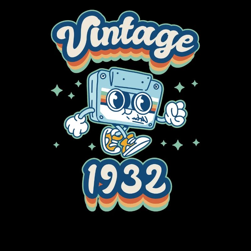 1932 né 90 ans anniversaire rétro