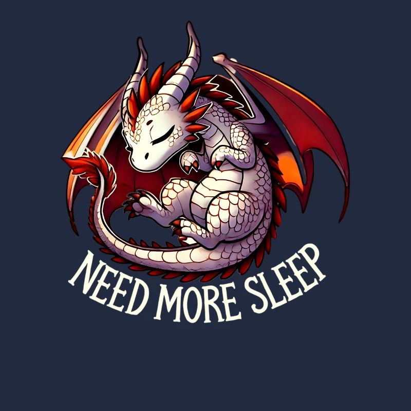 Besoin de plus de sommeil, conception de dragon drôle