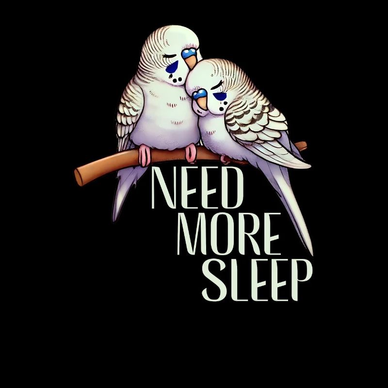 Need More Sleep Funny Budgie