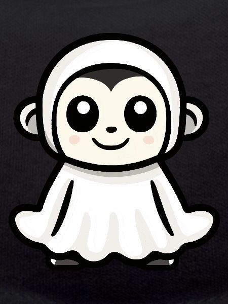 Monkey Halloween Comic Ghost