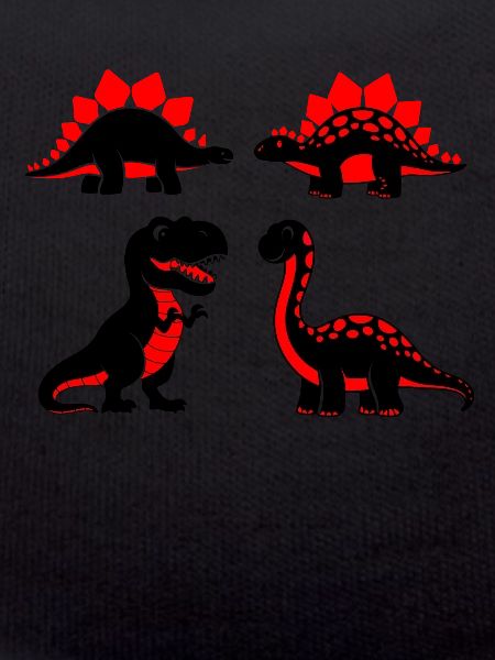 Contrasting baby dinosaurs