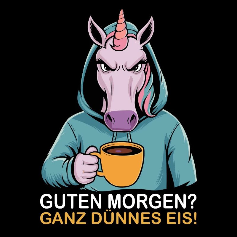 Guten Morgen Ganz Dünnes Eis Lustiges Einhorn