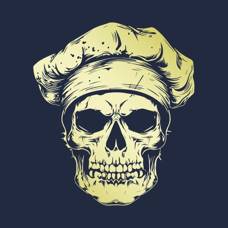 Koch Skull Skelett Chef