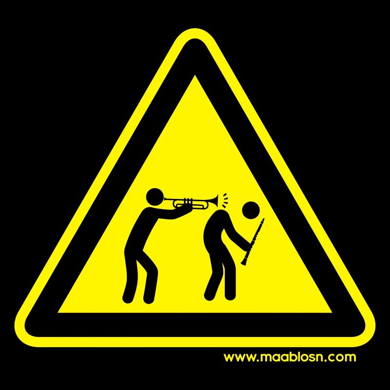 Gefahrenschild Trompete