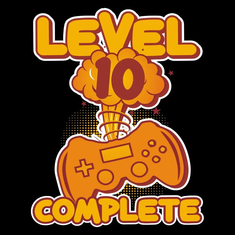 10th birthday 10 years Level 10 Complete