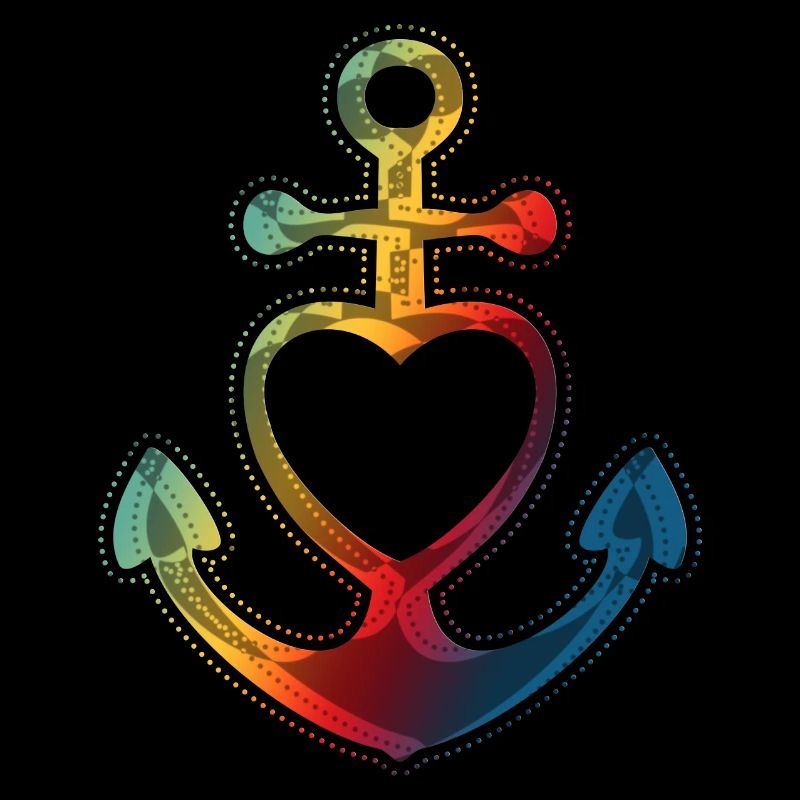 Glaube Liebe Hoffnung - ANKER HERZ bunt