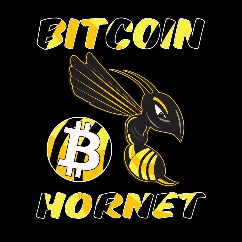 Bitcoin Hornet Hornet Crypto noir jaune