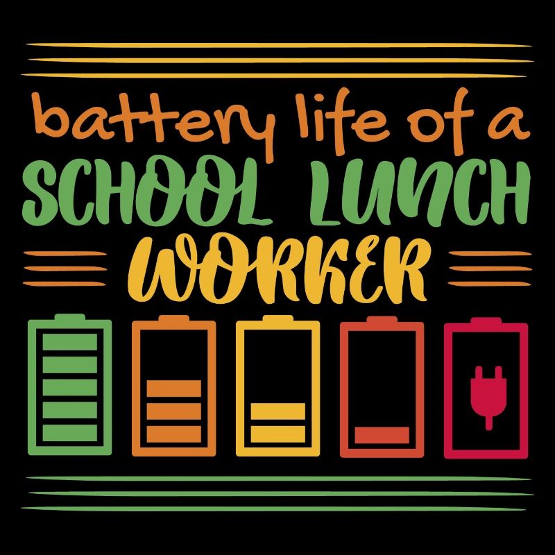 Batterielebensdauer eines Schulmittagessensarbeite