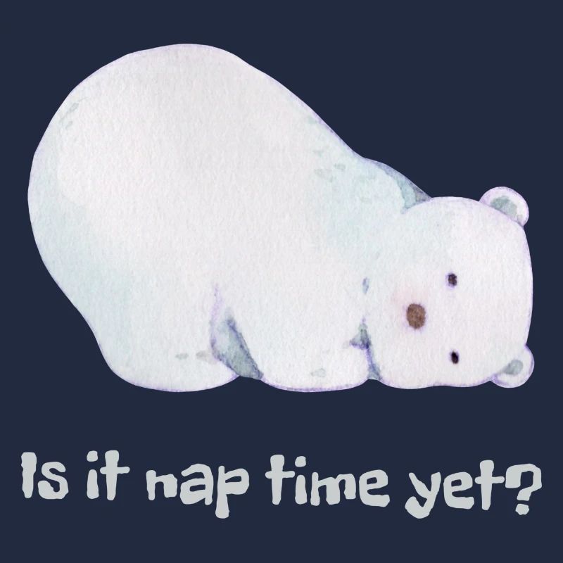 Es ist schon ein Nickerchen? Süßer verschlafener Eisbär